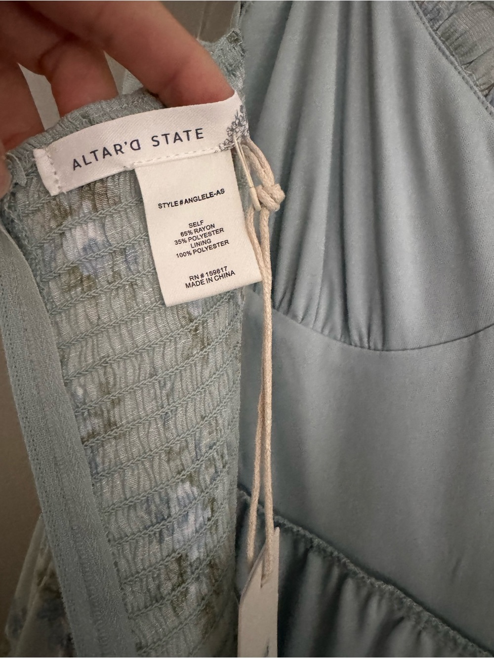 NWT Altar’d State Angelle textured Floral Tiered Maxi Dress - Picture 8 of 11